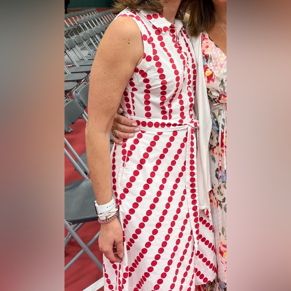 Perfect for Spring / Summer! Worn Twice - Boden White / Red Dot shirtdress - sz6 - Picture 4 of 4